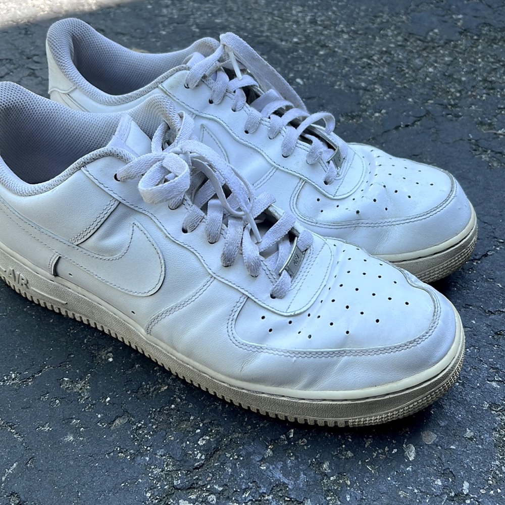 White Jordan Air Force 1s